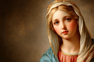 Immaculate Heart of Mary. AI generative. © Dar1930