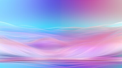 Obraz premium A serene abstract landscape featuring soft waves of pastel colors, blending shades of blue, pink, and purple. The smooth gradients create a calming atmosphere.