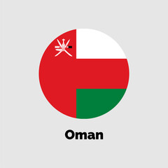 Oman flag design vector illustration on a gray background for graphic and web design.