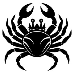 king crabs vector silhouette illustration