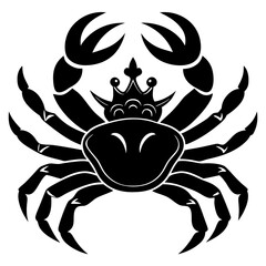 king crabs vector silhouette illustration