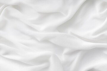 Fototapeta premium Smooth, flowing white fabric with soft folds and creases, creating a serene and elegant appearance.