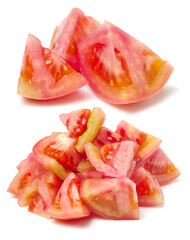 fresh tomato isolated on white background