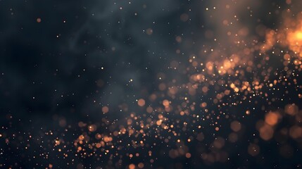 Fototapeta premium Glowing Celestial Particles Sparkling in Mystical Cosmic Atmosphere