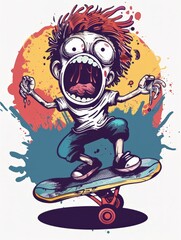 Doodle Art Illustration for Merchandise Clothing, Fashion Textile, Sport Apparel and Clothes Design Printing, Street Art Graffiti Pattern, Colorful Streetwear Design Bundle.