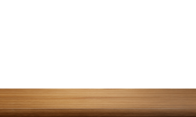 empty wooden table front view isolated PNG transparent