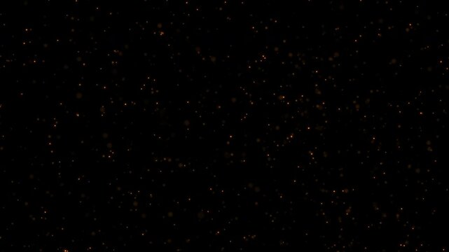 A dark background with small, glowing star-like dots and the MicrostockPlus logo overlayed in the foreground. Cosmic and subtle visual design. High quality 4k footage