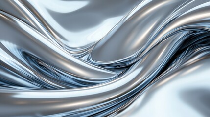 Flowing metallic abstract background