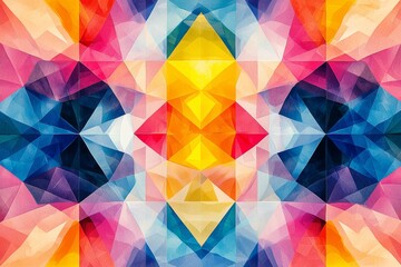Obraz premium Abstract Geometric Pattern with Vibrant Colors created with Generative AI