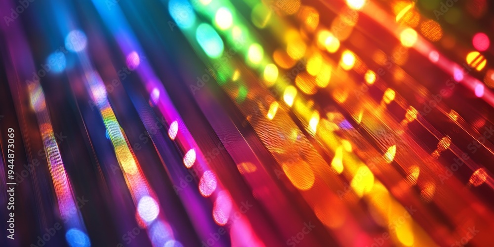 Aufkleber a diffraction grating dispersing light into its spectral components, with the intensity distribution visible