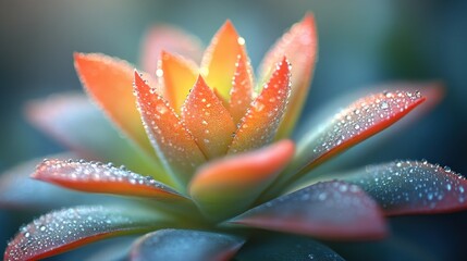 Dew-Covered Succulent