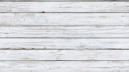 Obraz premium Weathered white wooden planks arranged horizontally, showcasing natural textures and grain patterns.