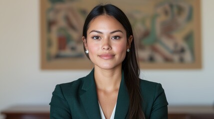confident asian businesswoman in formal attire