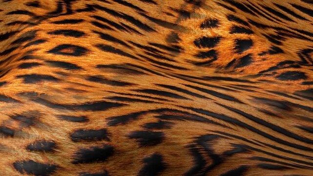 Wavy Leopard Print Fabric Pattern