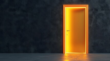Glowing Golden Door Unlocks Investment Opportunities with Luminous Timepieces in 3D