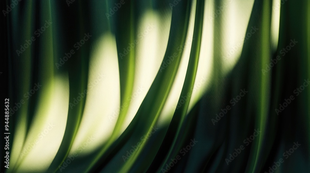 Poster 3D rendering of abstract lines and shadows on a curtain