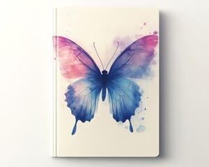 Creative book cover with a majestic butterfly in flight