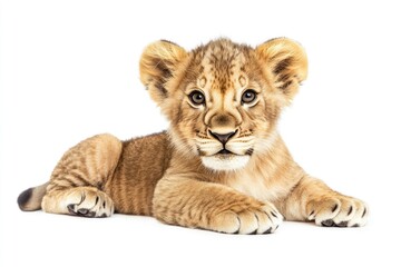 Obraz premium Cute Lion Cub Portrait