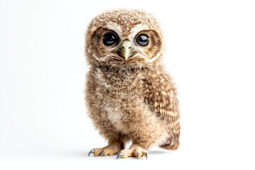 Fototapeta premium Adorable Baby Owl with Big Eyes