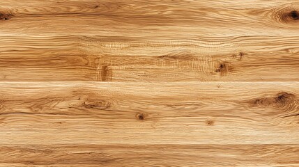 Fototapeta premium Wooden surface showcasing natural grain patterns and textures. The wood has a warm, light brown color with subtle variations and knots, creating an organic feel.