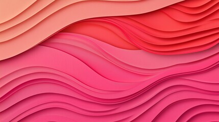 Obraz premium Soft waves of pink and coral paper layered artfully create a soothing, textured backdrop perfect for design and crafting projects