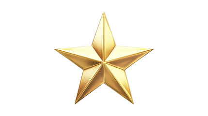 Obraz premium golden Christmas star isolated on white background