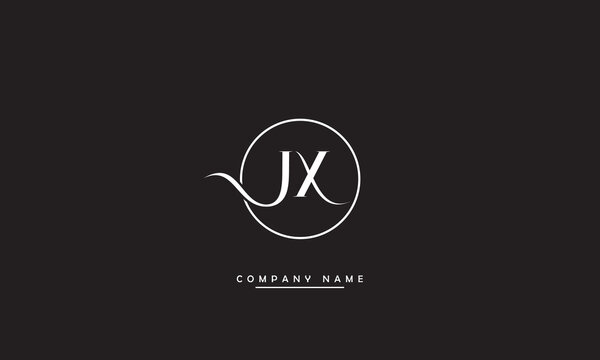 JX, XJ, J, X Abstract Letters Logo Monogram