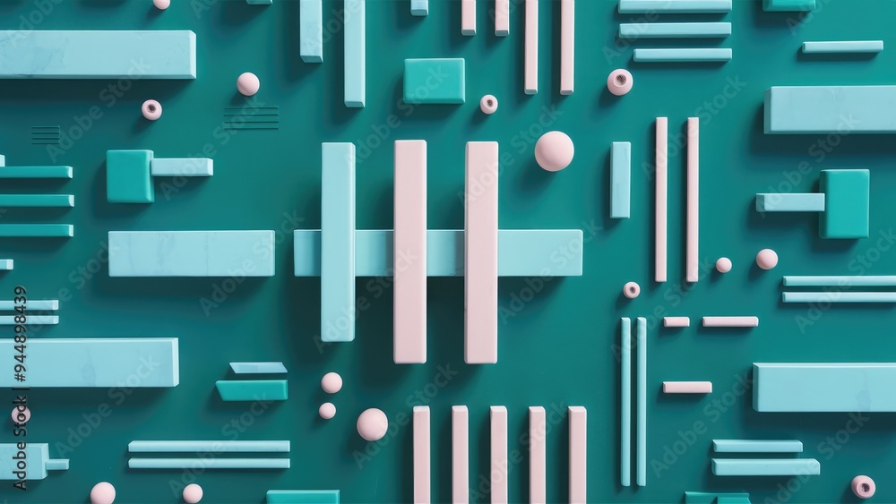 Poster light-colored abstract background with bar elements