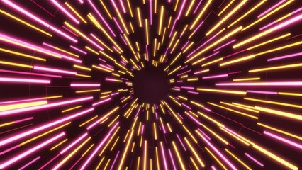 Obraz premium Luxury abstract background featuring pink and yellow lines, showcasing a rich, futuristic business aesthetic with modern 3D rendering and illustration.