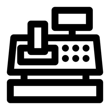 recommend clip art: cashier machine, cash register, cashier, counter, checkout outline icon