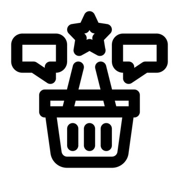 recommend clip art: feedback, rating, review, shoppig, retail outline icon