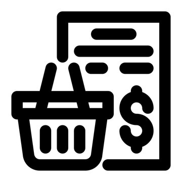 recommend clip art: invoice, bill, receipt, payment, transaction outline icon