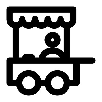 recommend clip art: hawker, street vendor, booth, stall, retail outline icon