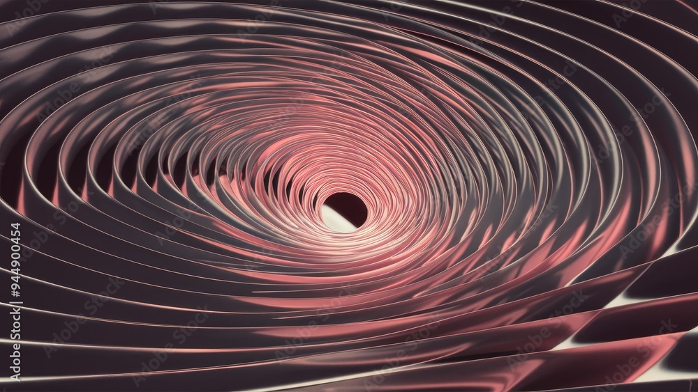 Poster oscillating frequency wave patterns: exploring themes of education, research, and modern science.