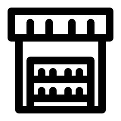 merchandising, merchandise, visual merchandising, retail, shop outline icon