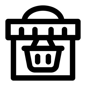 recommend clip art: minimarket, store, shop, retail, retailer outline icon