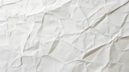 Fototapeta premium Crumpled White Paper Texture for Background and Design Use