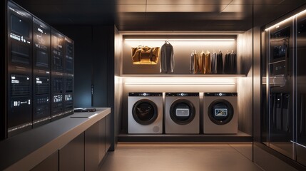 Modern Laundry Room with Smart Technology