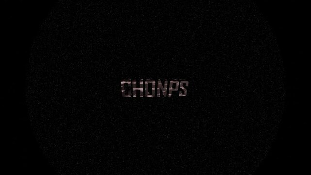 Graphic representation chonps name observed through a telescope in starry space