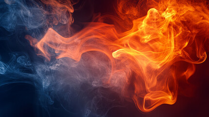 Abstract Fire and Smoke Background