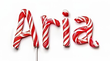 Personalized postcard perfect for decor created in Candy Cane Typography.