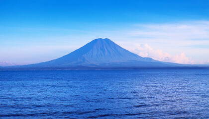 Fototapeta premium Mountain and sea skyline