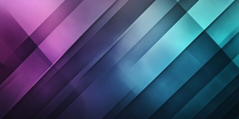 Obraz premium Abstract geometric design with vibrant purple and teal diagonal lines.