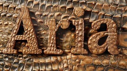 Crocodile Skin personalized name postcard perfect for decor.