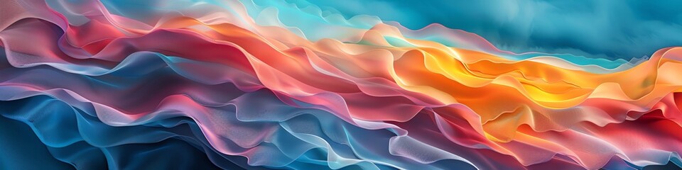 Obraz premium Abstract background with dynamic motion, vibrant waves, fluid shapes, energetic feel, visually captivating, high detail, modern design