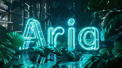 Green LED personalized name postcard perfect for decor.