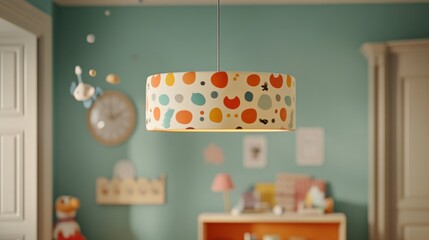Colorful Ceiling Lamp in a Nursery