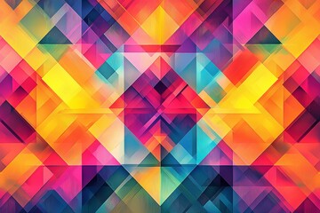 Abstract Geometric Pattern with Vibrant Colors created with Generative AI