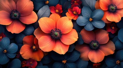 Contemporary flower pattern for business posters