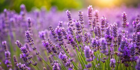Bush of flowering lavender in full bloom, lavender, flowers, blooming, garden, plant, nature, fragrant, purple, spring